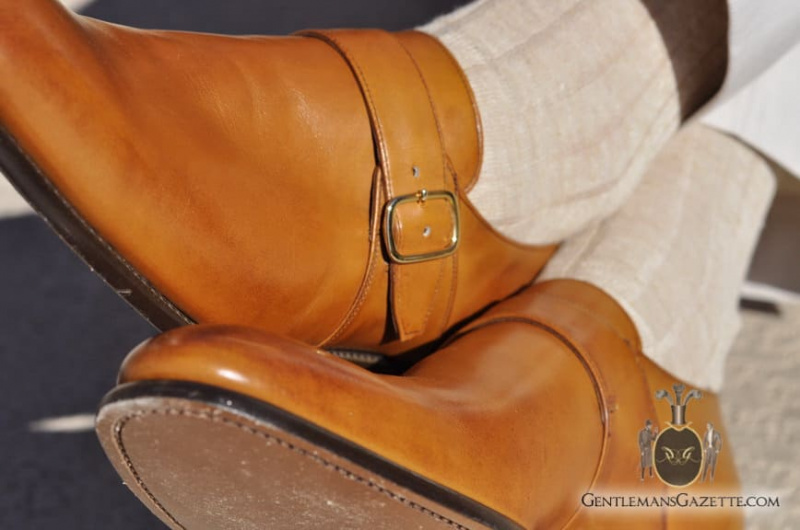 Herring Shoes Zapato Monk - becerro bruñido bronceado