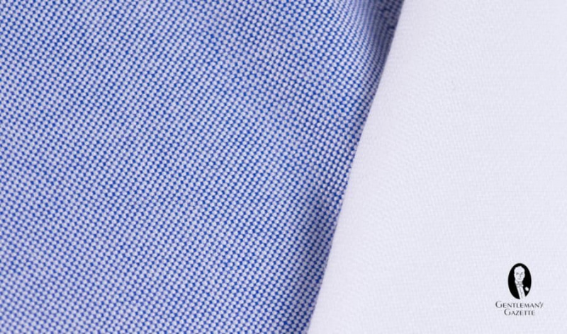 O básico - tecido oxford azul e branco