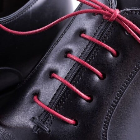 Červené tkaničky kulaté - Voskované bavlněné tkaničky do bot Luxury od Fort Belvedere