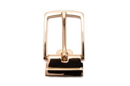 Fivela de cinto de latão maciço Benedict Gold Trocável Retângulo Oblongo com Banhado a Ouro Hipoalergênico Sem Níquel