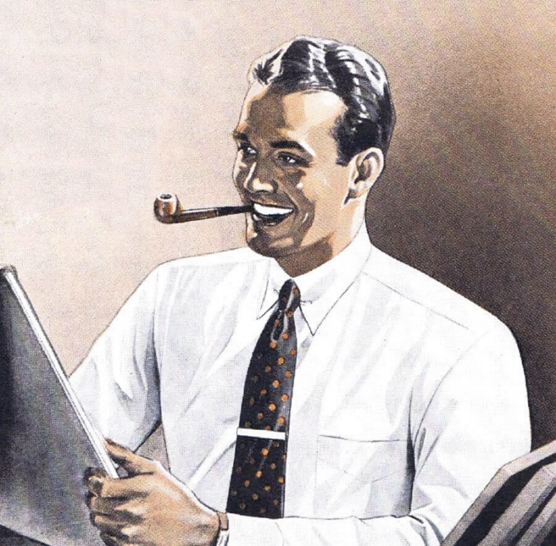 Носталгичне слике пушача луле у предграђу