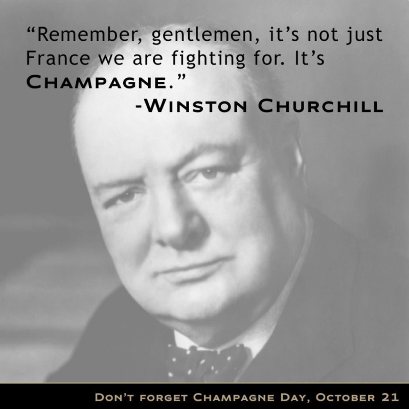 Churchill ja hänen kuuluisa huutonsa Champagnesta