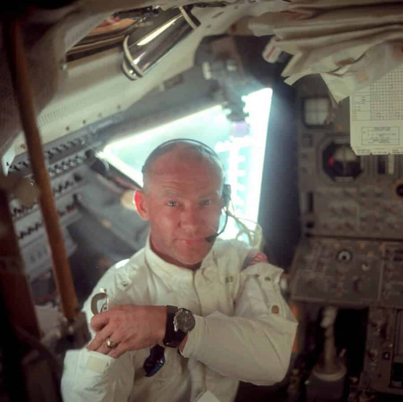 El astronauta Buzz Aldrin con su Speedmaster