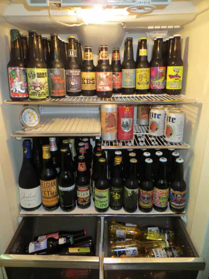 充実したビールの冷蔵庫は夏のパーティーのヒットです