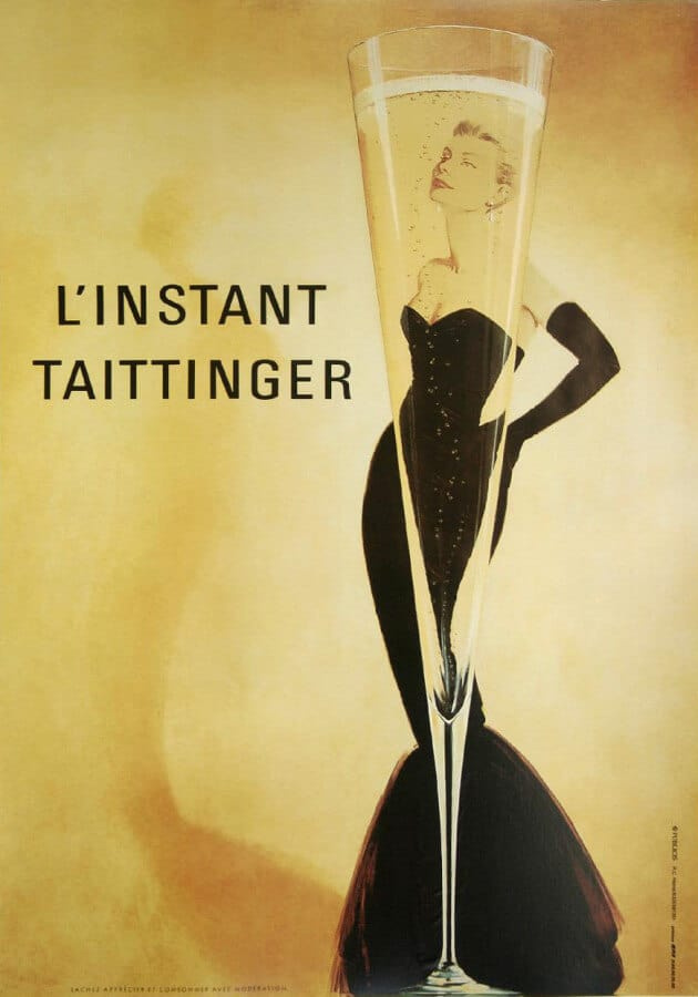 Vintage Ad for Taittinger Champagne