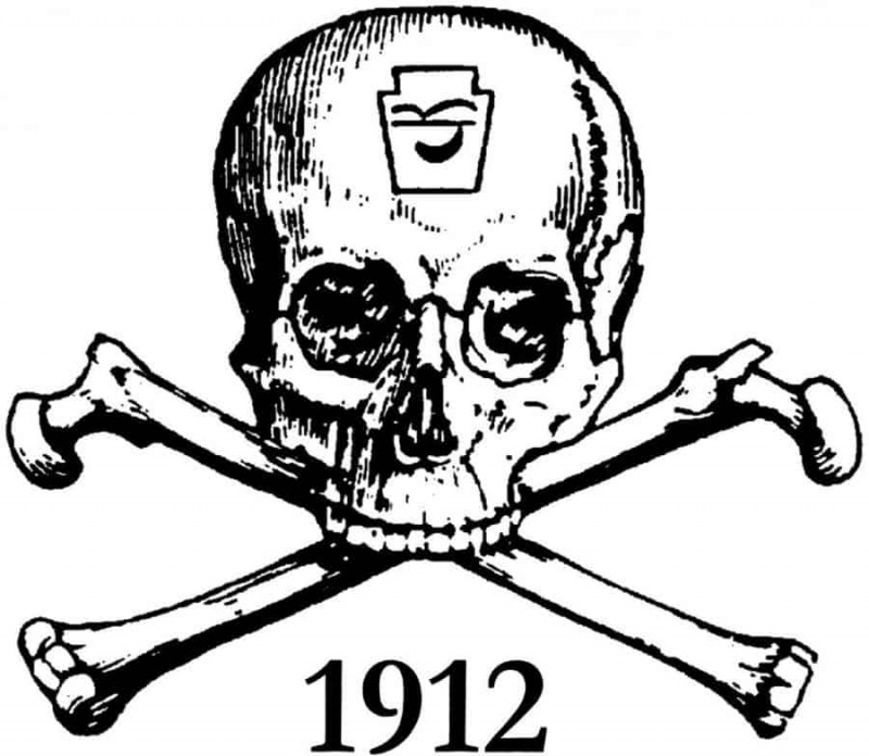 Logo tête de mort et os
