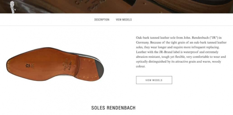 La semelle Johann Rendenbach dans une chaussure Carmina.