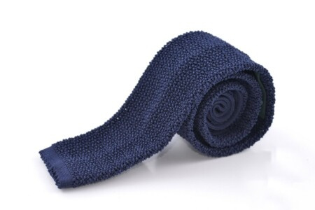 Pletená kravata z masivního námořnického hedvábí